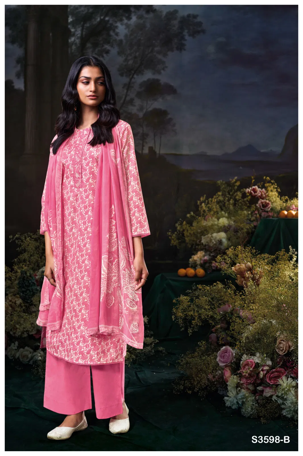 Fiora By Ganga Cotton Printed Embroidered Salwar Suit  Wholesale Suppliers In Mumbai